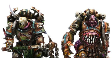 Death Guard Combat Patrol featuring painted Warhammer 40K miniatures from a Chaos Space Marines army