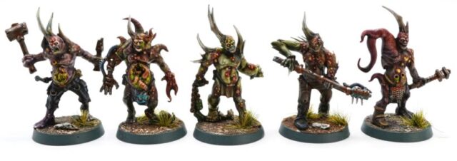 death-guard-project-first-combat-patrol-poxwalkers-2 Death Guard Combat Patrol featuring painted Warhammer 40K miniatures from a Chaos Space Marines army