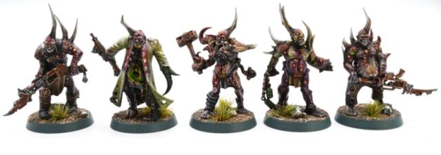 death-guard-project-first-combat-patrol-poxwalkers1 Death Guard Combat Patrol featuring painted Warhammer 40K miniatures from a Chaos Space Marines army