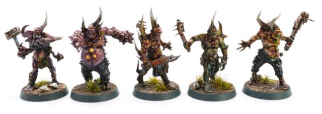 death-guard-project-first-combat-patrol-poxwalkers6 Death Guard Combat Patrol featuring painted Warhammer 40K miniatures from a Chaos Space Marines army