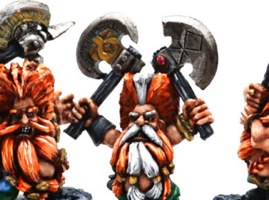 Dwarf Slayer army project from Master of Grudges 1, featuring painted Warhammer Fantasy Slayer miniatures for a wargaming army
