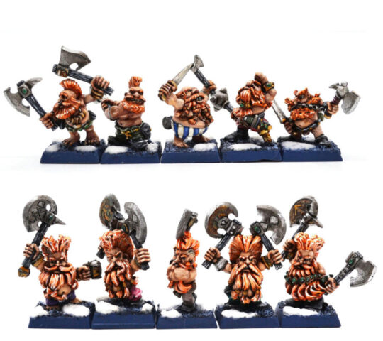 master-of-grudges-2-dwarf-slayer-army-project-1 Dwarf Slayer army project from Master of Grudges 2, featuring painted Warhammer Fantasy Slayer miniatures for a wargaming army