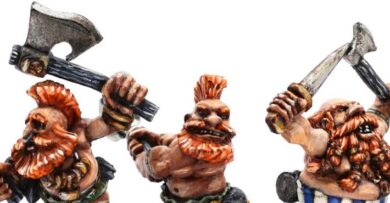 Dwarf Slayer army project from Master of Grudges 2, featuring painted Warhammer Fantasy Slayer miniatures for a wargaming army