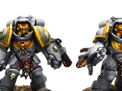 Imperial Harbingers Space Marines army project featuring painted Warhammer 40K miniatures