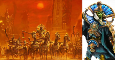 Tomb Kings Sentinels of Prince Ophtos II, painted undead warriors from a Warhammer Fantasy wargaming army