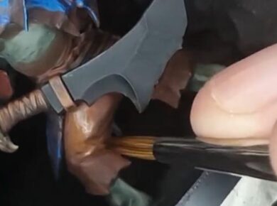 How to paint leather on wargaming miniatures – step-by-step tutorial