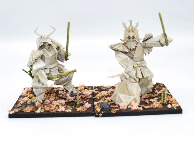 yoroni-project-origami-warriors-reinforcements-conquest-1 Conquest Yoroni project featuring Origami Warriors reinforcements, showcasing painted fantasy miniatures for a tabletop wargaming army.