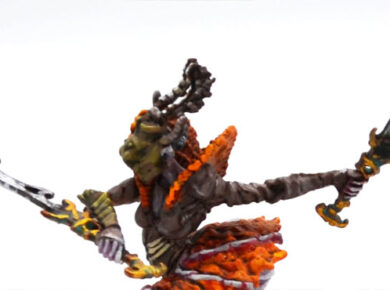 Conquest First Blood Weaver Courts Scathach Hunters miniatures, showcasing elite fantasy hunters for a tabletop wargaming army.