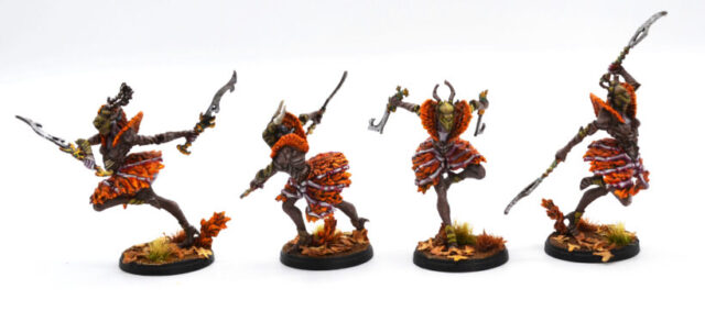 conquest-first-blood-weaver-courts-scathach-hunters Conquest First Blood Weaver Courts Scathach Hunters miniatures, showcasing elite fantasy hunters for a tabletop wargaming army.