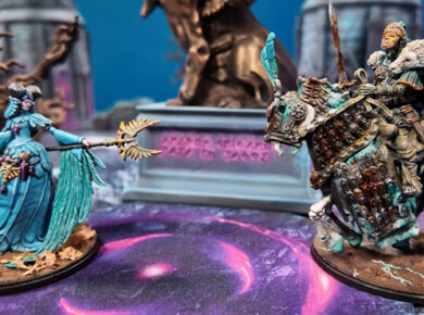 Conquest First Blood battle report featuring Weaver Courts versus Old Dominion in an epic fantasy tabletop wargame.