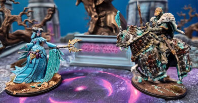 Conquest First Blood battle report featuring Weaver Courts versus Old Dominion in an epic fantasy tabletop wargame.
