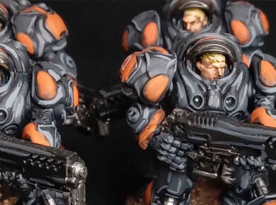 How to paint a Terran StarCraft wargame miniature – step-by-step painting tutorial