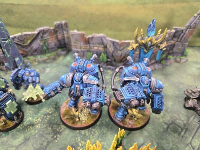 StarCraft tabletop miniature game Terran army by HiigyTv, featuring painted Terran miniatures for sci-fi tabletop wargaming.