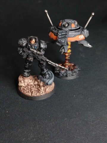 starcraft-tabletop-miniature-game-terran-army-ludoredguard-jim-raynor StarCraft tabletop miniature game Terran army by Ludoredguard, featuring painted Terran miniatures for sci-fi tabletop wargaming.