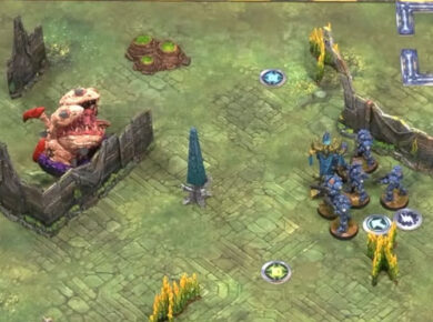 StarCraft tabletop miniature game battle report featuring Terran forces battling Zerg forces in an intense sci-fi tabletop wargame.