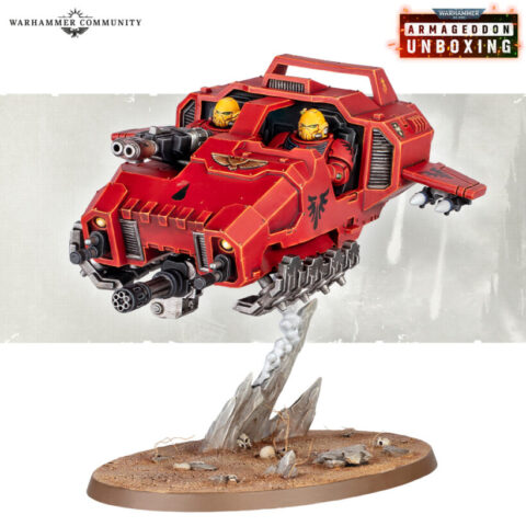 armageddon-unboxing-review-warhammer-40k-11th-edition-space-marines-land-speeder Warhammer 40,000 11th Edition Armageddon unboxing review revealing miniatures, game components, and new tabletop wargaming content.