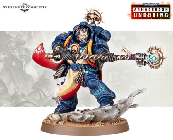 armageddon-unboxing-review-warhammer-40k-11th-edition-space-marines-librarian Warhammer 40,000 11th Edition Armageddon unboxing review revealing miniatures, game components, and new tabletop wargaming content.