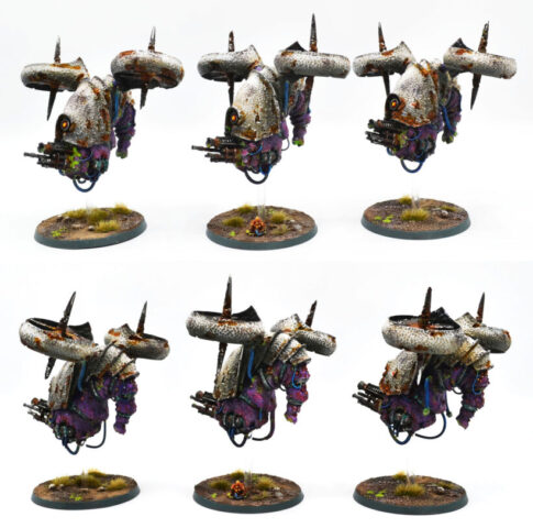 death-guard-nurgle-blight-drone-apostles-of-contagion-warhammer-40k-forge-world Death Guard Forge World Nurgle Blight Drone and Apostles of Contagion miniatures from Warhammer 40,000, showcasing a corrupted Chaos Space Marine army.