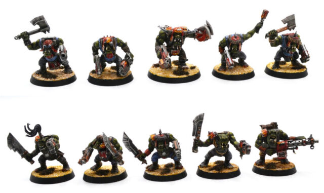 Evil Sunz Orks project beginning for Warhammer 40,000, featuring Ork miniatures and the start of a new tabletop army.