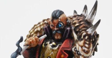 Imperial Agents project featuring Rogue Trader Janus Draik miniature from Warhammer 40,000 Blackstone Fortress Warhammer Quest, showcasing a unique Imperial tabletop character.