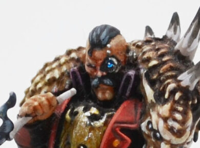 Imperial Agents project featuring Rogue Trader Janus Draik miniature from Warhammer 40,000 Blackstone Fortress Warhammer Quest, showcasing a unique Imperial tabletop character.