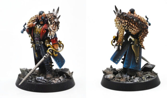 imperial-agents-rogue-trader-janus-draik-warhammer-40k-blackstone-fortress Imperial Agents project featuring Rogue Trader Janus Draik miniature from Warhammer 40,000 Blackstone Fortress Warhammer Quest, showcasing a unique Imperial tabletop character.