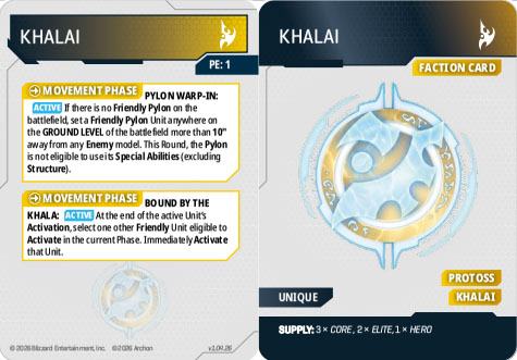 starcraft-tabletop-miniature-game-protoss-1100-points-khalai-army-list-khalai-card StarCraft tabletop miniature game Protoss 1100-point Khalai army list featuring a complete strategic tabletop wargaming force.