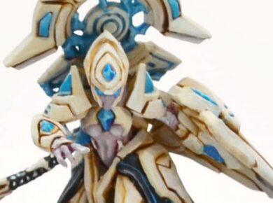 StarCraft tabletop miniature game Protoss project featuring Adept miniatures for a strategic sci-fi wargaming army.