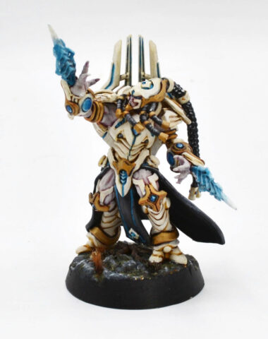 StarCraft tabletop miniature game Protoss project featuring Artanis, a Protoss leader miniature ready for tabletop wargaming.