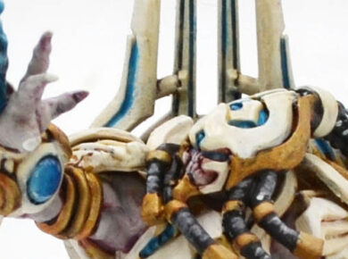 StarCraft tabletop miniature game Protoss project featuring Artanis, a Protoss leader miniature ready for tabletop wargaming.