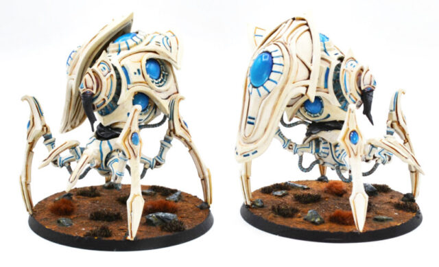 StarCraft tabletop miniature game Protoss project featuring a Stalker miniature for a sci-fi tabletop wargaming army.