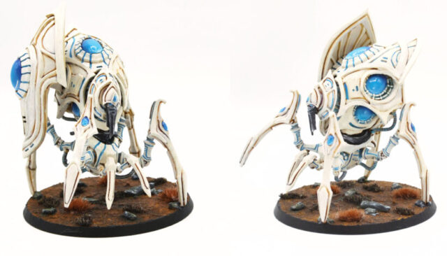 StarCraft tabletop miniature game Protoss project featuring a Stalker miniature for a sci-fi tabletop wargaming army.