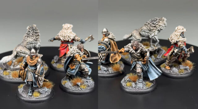 asoiaf-stark-characters-1 A song of Ice and Fire Starks characters miniatures painted.