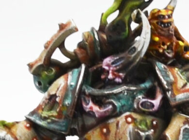 Death Guard Apostles of contagion - Champion Marines de la Peste peint pour projet d'armée Warhammer 40000