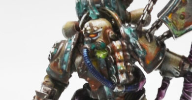 Death Guard Apostles of Contagion icon bearer miniature for Warhammer 40000.