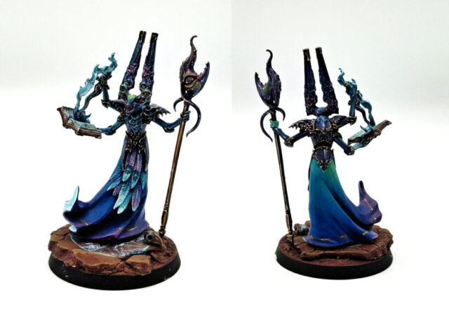 Gaunt Summoner painted miniature from Warhammer Quest : Silver Tower.