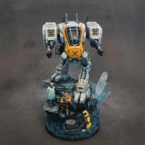 terran-goliath-stracraft-tmg Starcraft Tabletop Miniature Game Terran Goliath miniature.